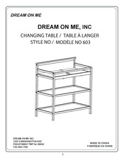 Dream On Me 603 Instructions D'assemblage