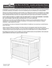 babymod Lily Mini Crib Manuel D'assemblage Et D'utilisation