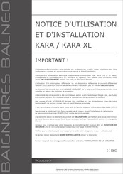 Thalassor KARA Notice D'utilisation Et D'installation