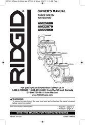 RIDGID AM25600 Mode D'emploi