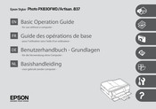 Epson Stylus Photo PX830FWD Guide Des Operations De Base