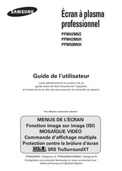 Samsung PPM42M6H Guide De L'utilisateur