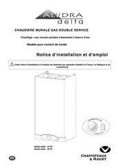 Chaffoteaux & Maury Aludra delta 24 CF Notice D'installation Et D'emploi