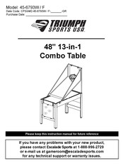 TRIUMPH SPORTS USA 45-6793F Mode D'emploi