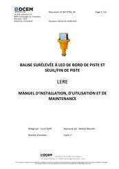 OCEM LERE Manuel D'installation, D'utilisation Et De Maintenance