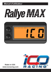 iCO Racing Rallye MAX Manuel D'utilisateur