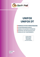 Checchi & Magli UNIFOX DT Manuel D'utilisation Et D'entretien