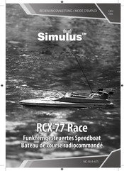 Simulus RCX-77 Race Mode D'emploi