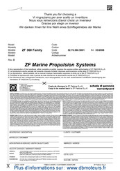 ZF Marine ZF 360 Family Manuel