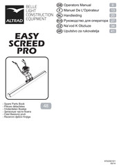 Altrad EASY SCREED PRO Manuel De L'opérateur