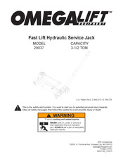 Omega Lift Equipment 29037 Mode D'emploi