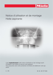 Miele DA 3460 Notice D'utilisation Et De Montage