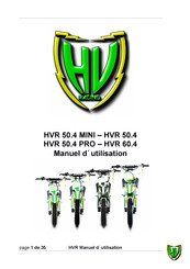 HV Racing HVR 60.4 Manuel D'utilisation