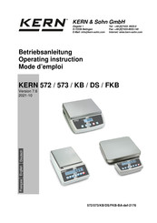 KERN KB 6000-1 Mode D'emploi