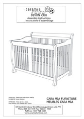 caramia furniture DEVON CRIB Instructions D'assemblage