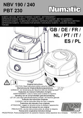 Numatic NBV 240 Traduction Du Manuel D'utilisation D'origine