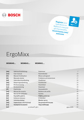 Bosch ErgoMixx MSM640 Serie Manuel D'utilisation