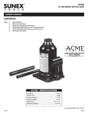 Sunex Tools 4412S Guide Du Propriétaire