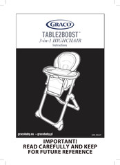 Graco TABLE2BOOST Instructions