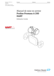 Endress+Hauser Proline Promass A 200 Manuel De Mise En Service