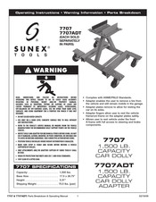 Sunex Tools 7707ADT Instructions De Fonctionnement