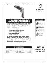 Sunex Tools SX225B Instructions D'utilisation