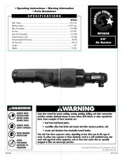 Matco Tools MT2838 Instructions De Fonctionnement