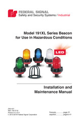 Federal Signal 191XL-S Manuel D'installation Et D'entretien