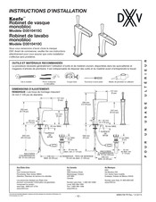 DXV Keefe D3510410C Instructions D'installation