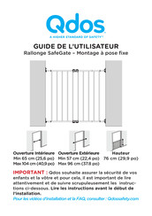 Qdos Rallonge SafeGate Guide De L'utilisateur