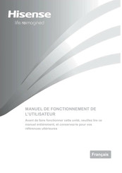 Hisense RS677N4WIF Manuel De Fonctionnement De L'utilisateur