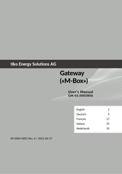 tiko Energy Solutions M-Box Manuel De L'utilisateur