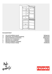 Franke FCB 360 NF NE F Manuel D'utilisation Et D'entretien