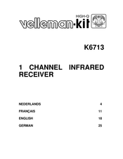 Velleman-Kit K6713 Mode D'emploi