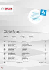 Bosch CleverMixx MSM16 Série Manuel D'utilisation