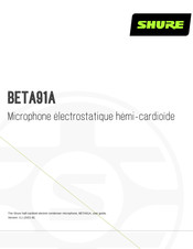 Shure BETA91A Mode D'emploi