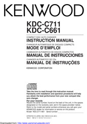 Kenwood KDC-C711 Mode D'emploi