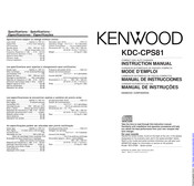Kenwood KDC-CPS81 Mode D'emploi