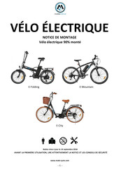 Mobicycle E-City Notice De Montage