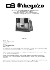 Orbegozo TM 1915 Manuel D'instructions