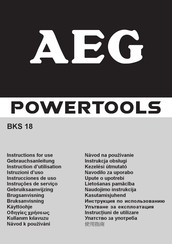 AEG BKS 18 Instructions D'utilisation