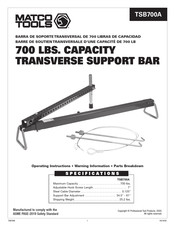 Matco Tools TSB700A Instructions De Fonctionnement