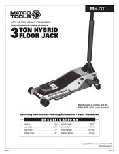 Matco Tools MHJ3T Instructions De Fonctionnement