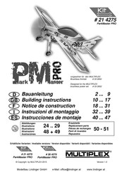 Lindinger MULTIPLEX ParkMaster PRO 21 4275 Notice De Construction