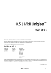 Datamars 0.5 J MkII Unigizer Mode D'emploi