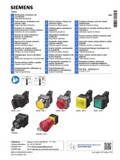 Siemens SIRIUS 3SB3000 Serie Instructions De Service Originales