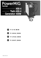 Synergic PowerMig 400-4 Mode D'emploi