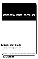 M-Audio FIREWIRE SOLO Guide De Démarrage Rapide