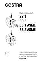 GESTRA BB 2 ASME Instructions De Montage Et De Mise En Service