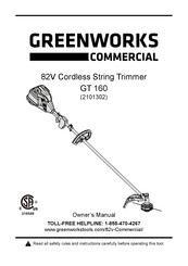 GreenWorks Commercial GT 160 Mode D'emploi